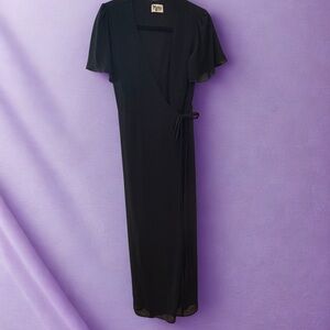 Show Me Your Mumu - Black Chiffon Wrap Dress